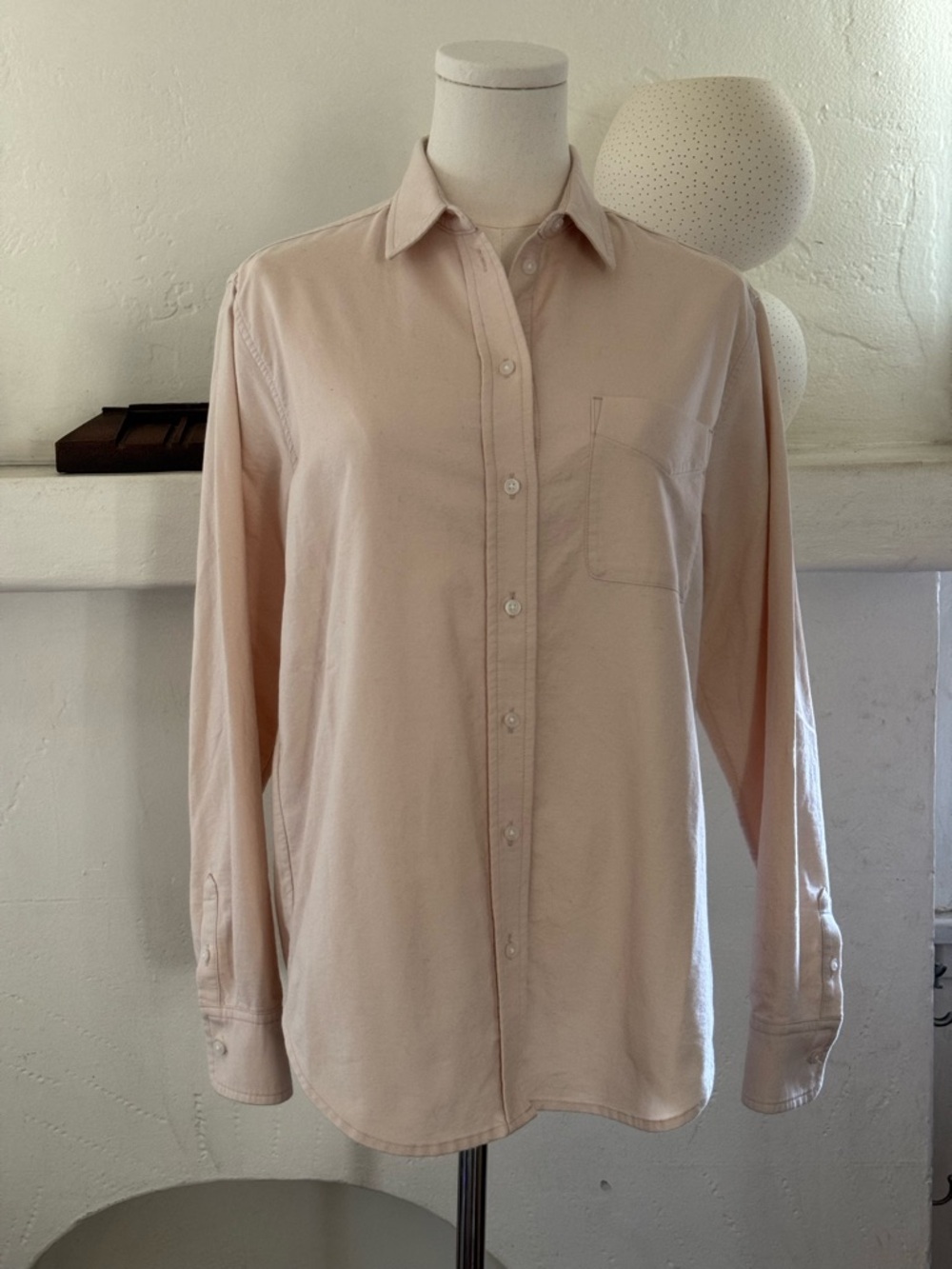 Everlane Organic Cotton Oxford Shirt — Blush Pink